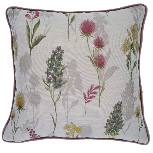 Highland Meadow, Pink - (45cm x 45cm) Cushion - Image 3
